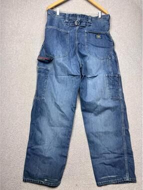 Vintage Parasuco Extreme Fit Baggy Carpenter Jeans 36 Cinch Back Skater Y2K 90s